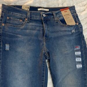 Levi's Dark Blue Boyfriend capri Jeans